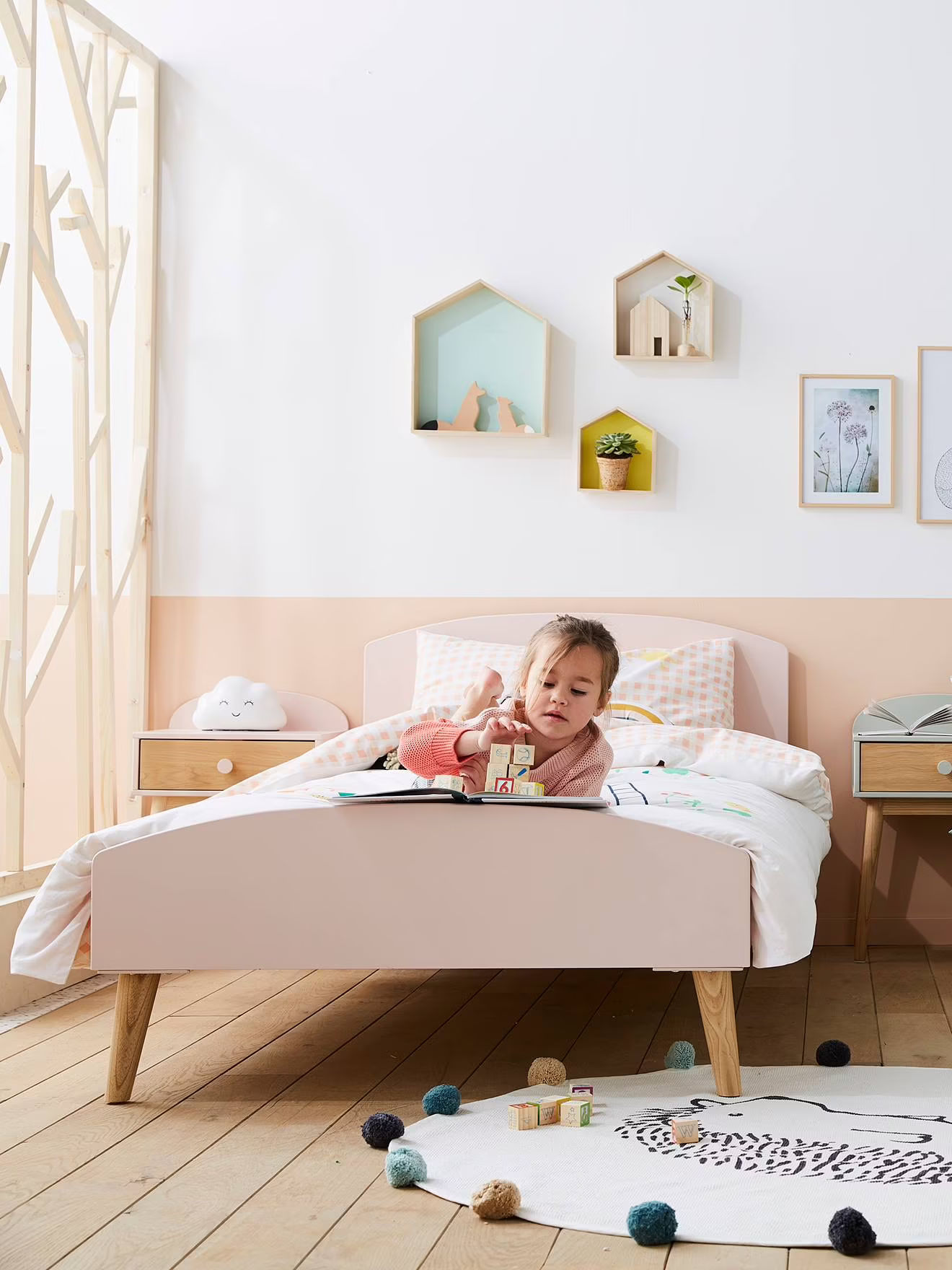 Lit enfant Confetti rose