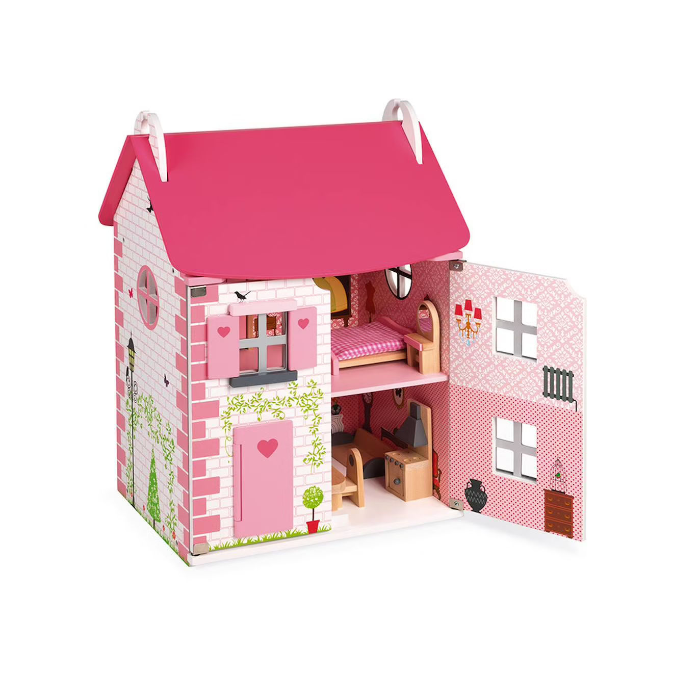 Maison de poupées en bois, 11 accessoires - Janod