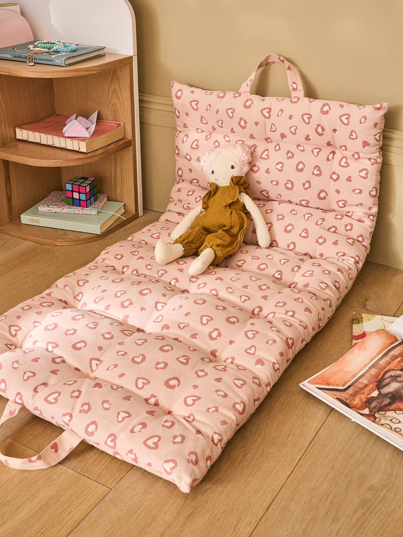 Matelas de sol imprimé léopard avec poignées