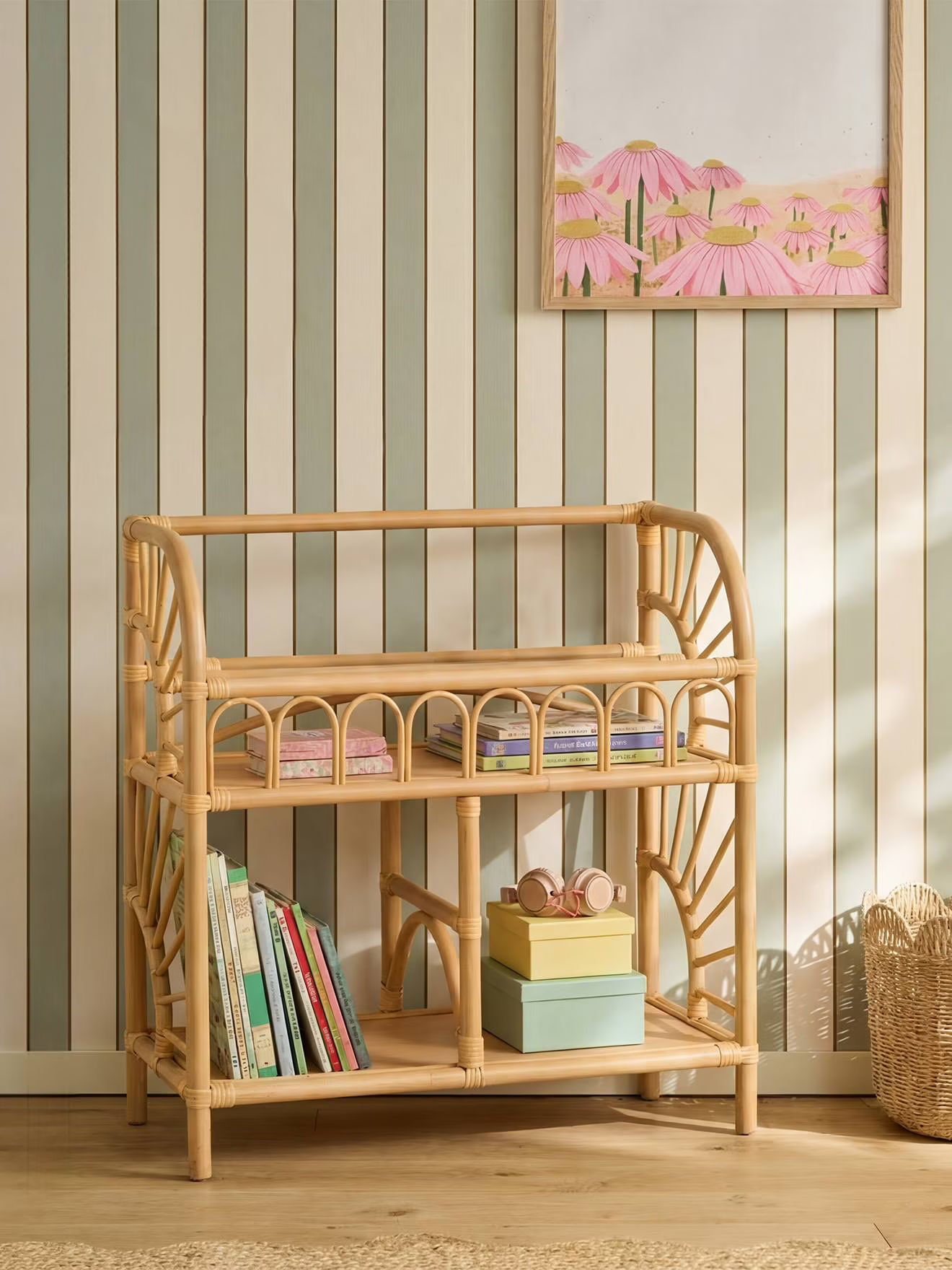 Meuble de rangement en rotin Soleil