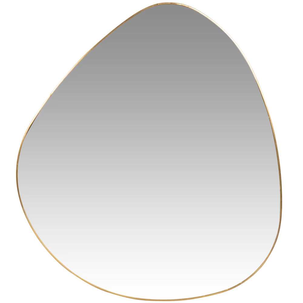 Miroir organique en métal doré 75x130