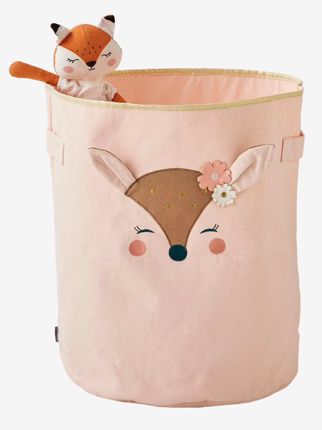 Panier de rangement XL biche rose