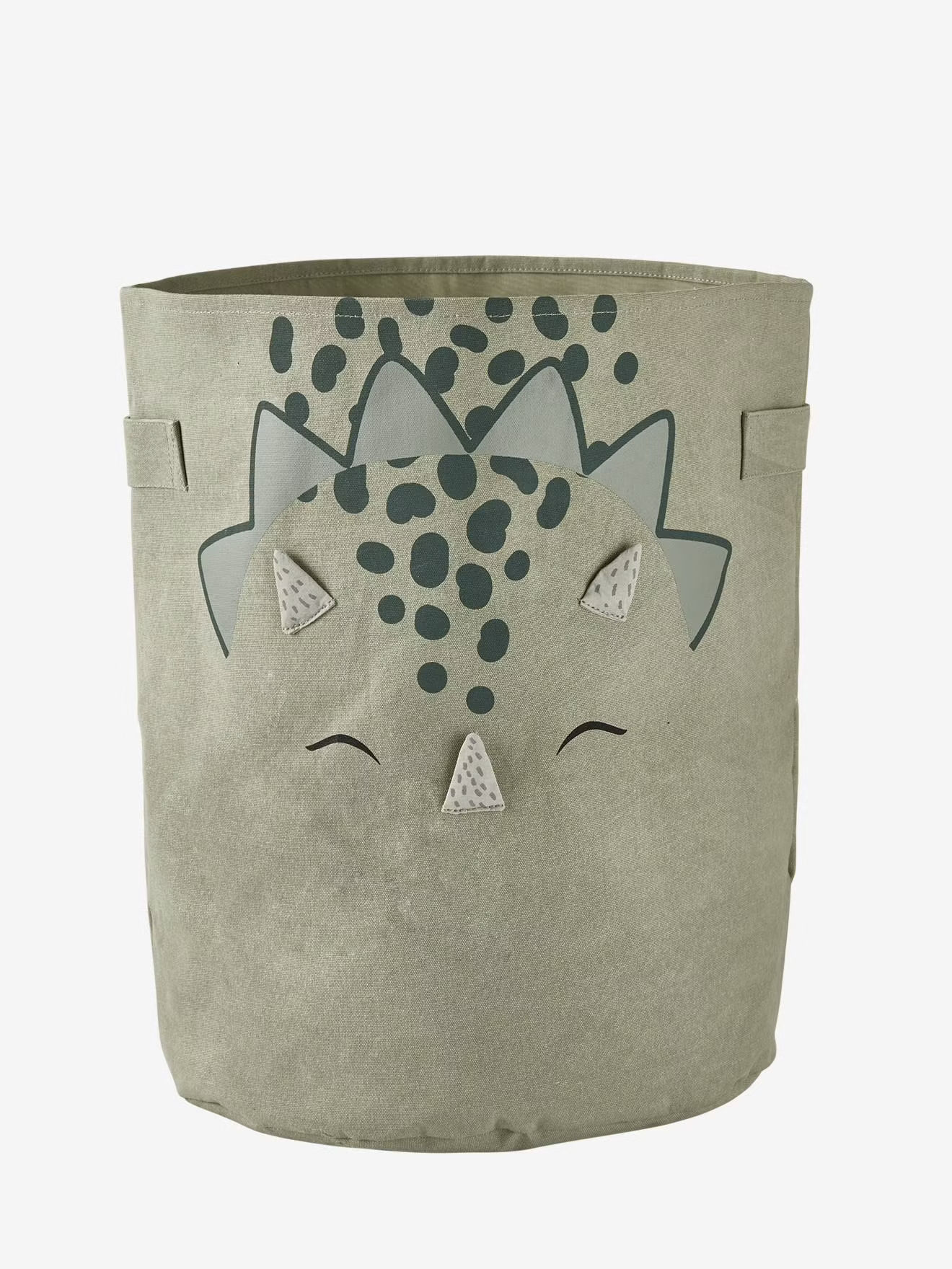 Panier de rangement XL dinosaure kaki