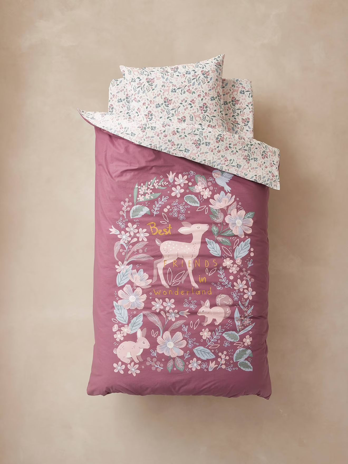 Parure housse de couette Victoria prune