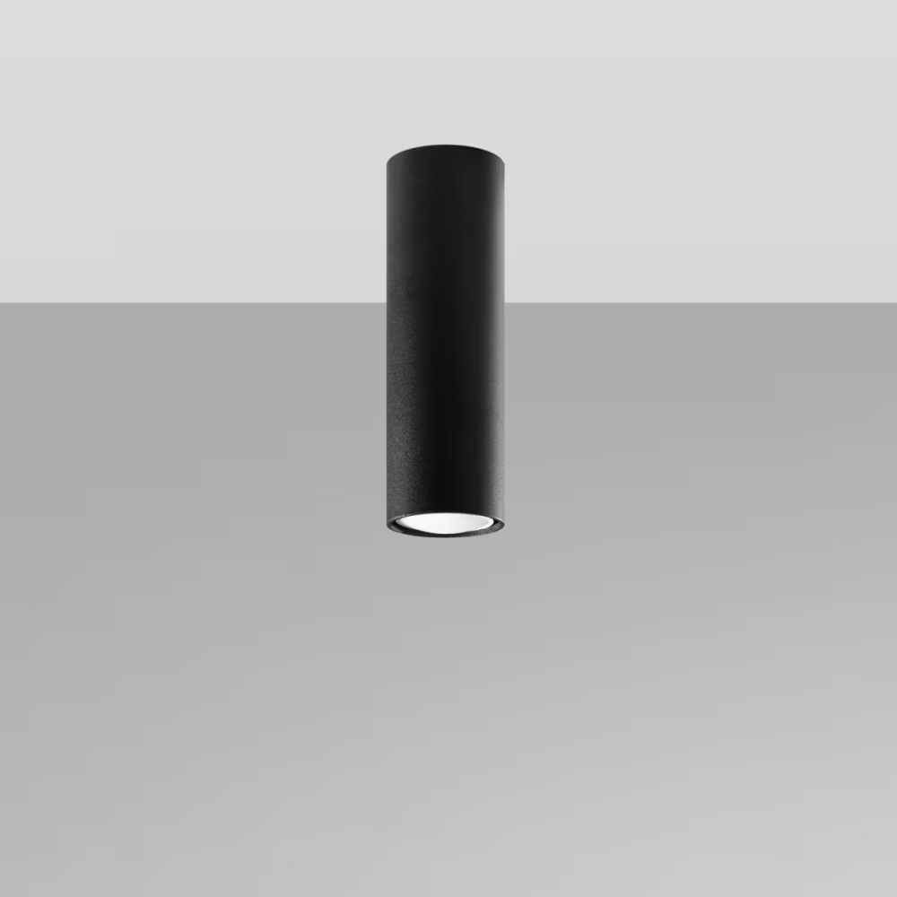 Plafonnier en acier noir
