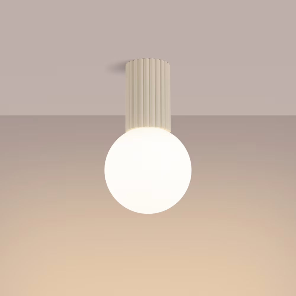 Plafonnier en alu beige