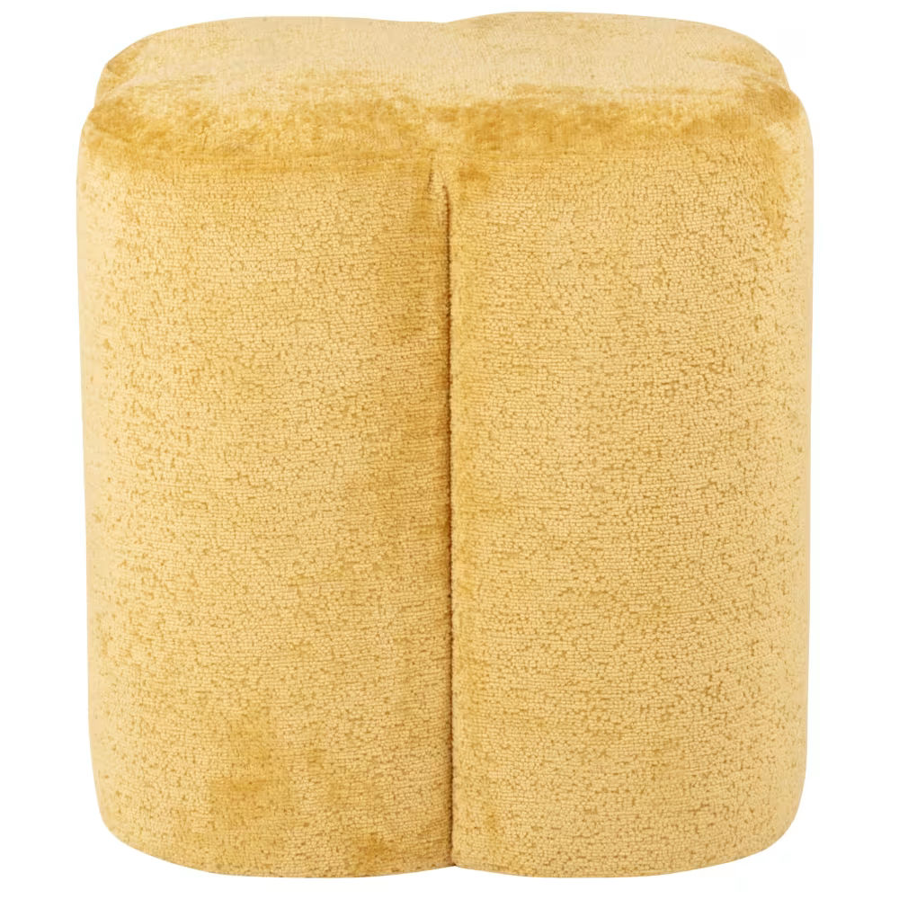 Pouf jaune ocre velours Lui - Maisons du Monde
