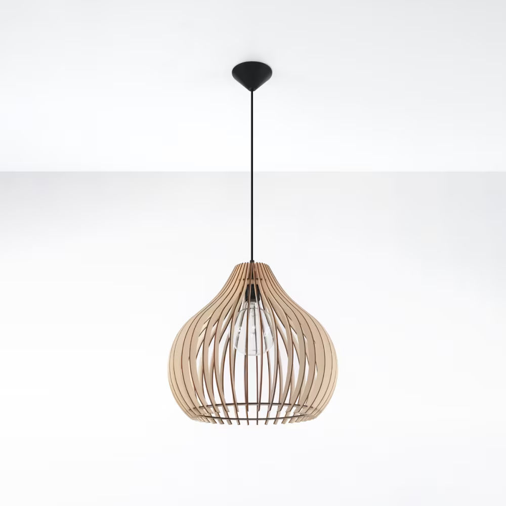 Suspension dôme en bois