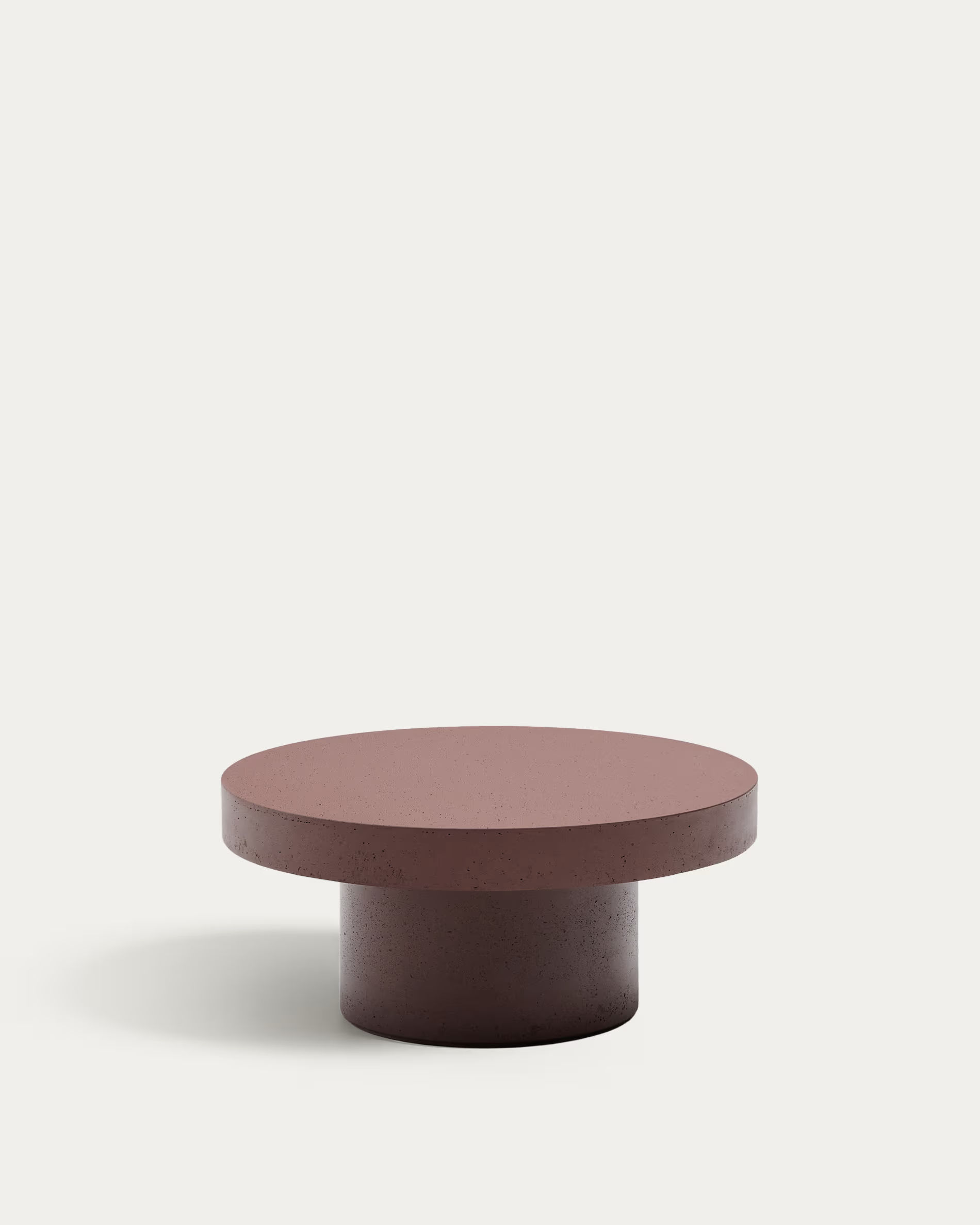Table basse ronde en béton terracotta, Ø66 cm