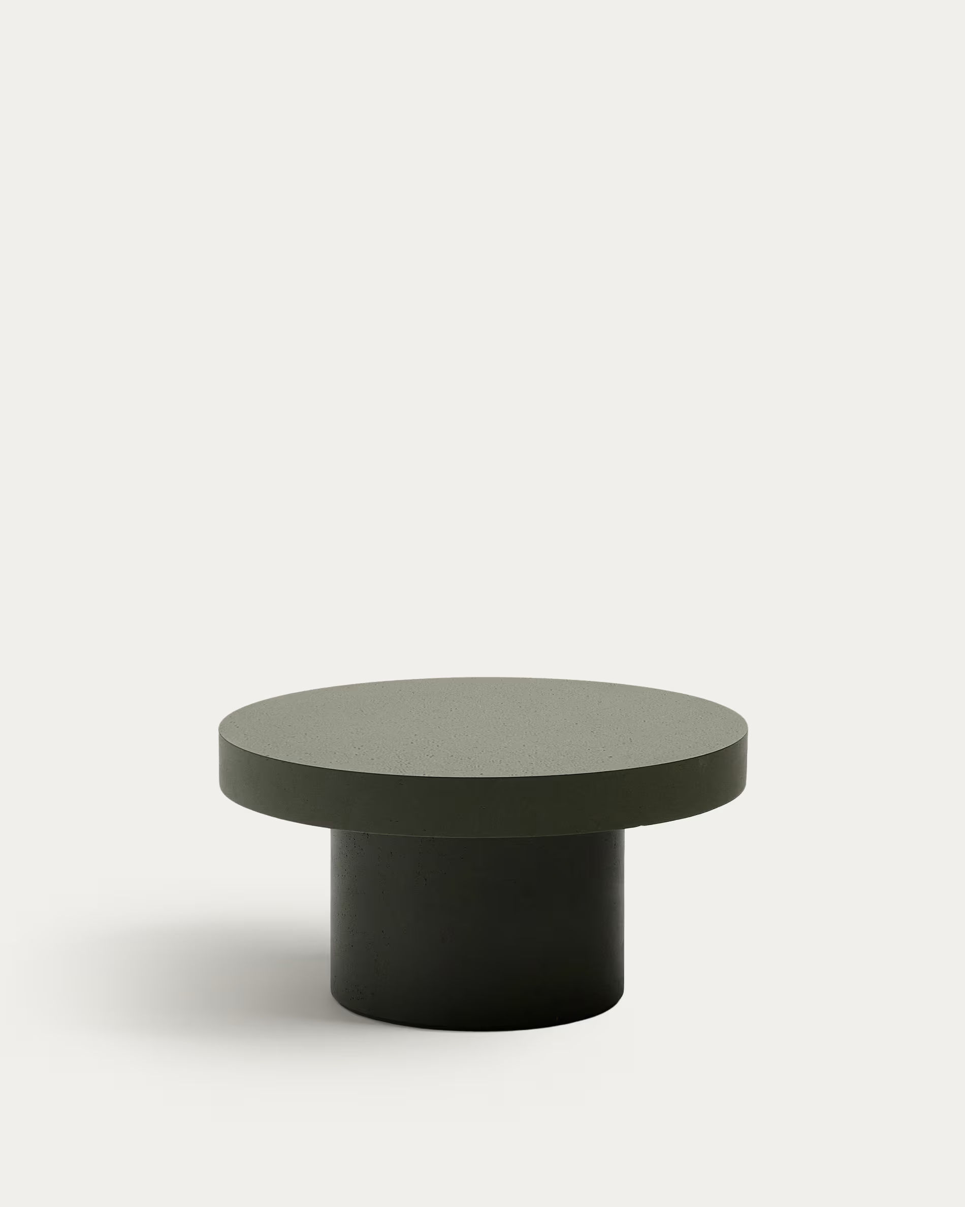 Table basse ronde en béton vert, Ø90 cm