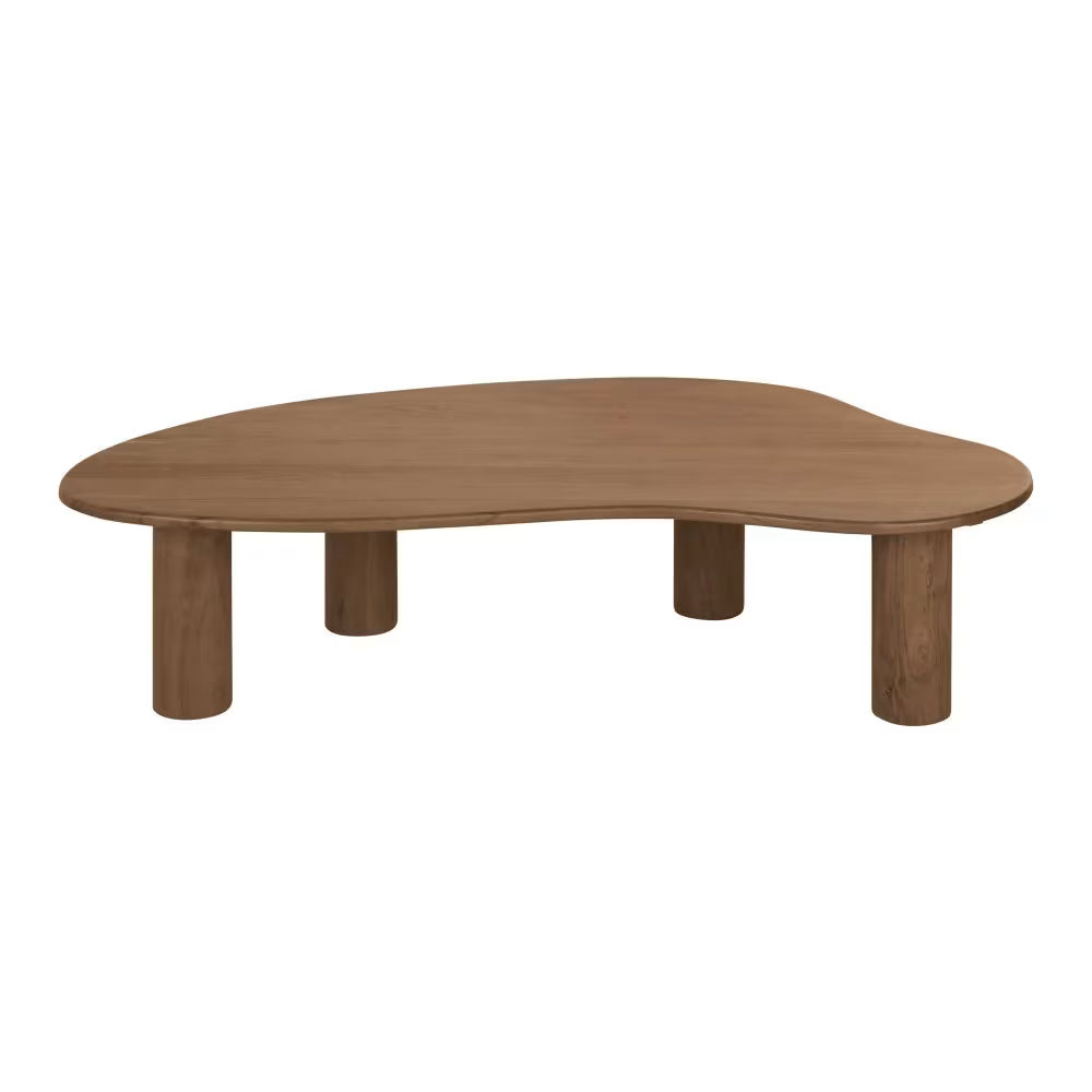 Table basse ovoïde en bois d'acacia massif marron L145 Sacramento