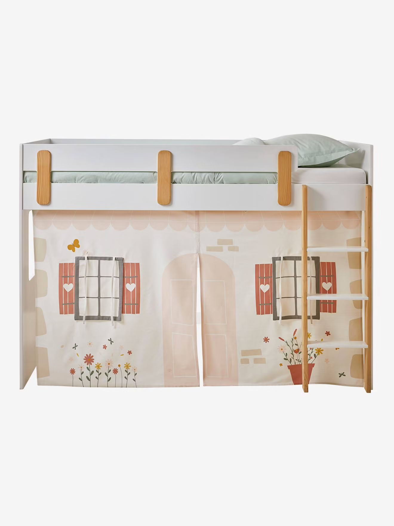 Tente de lit cottage pour lit mezzanine