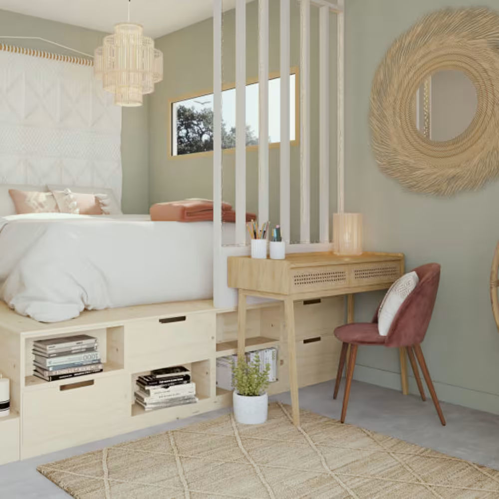 Tête de lit macramé en coton et corde, Alawa