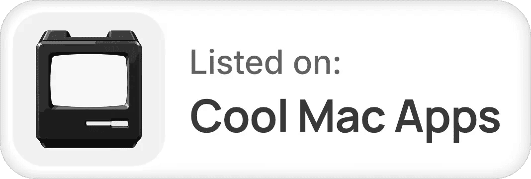 Listed on Cool Mac Apps