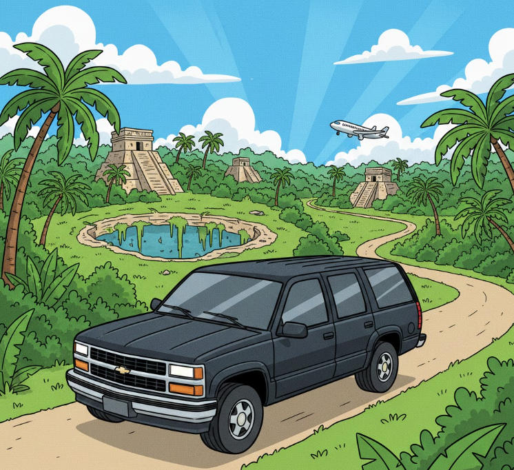 Taxi airport Cancun to Ik Kil cenote