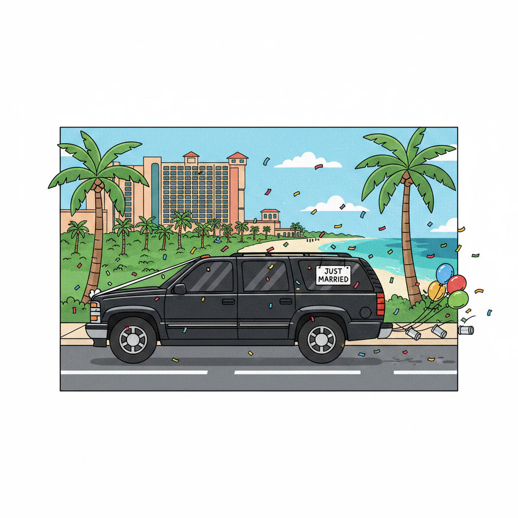 Luxury Cancun wedding transportation and private shuttle