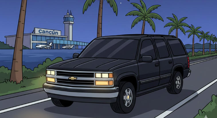 Taxi Tulum a aeropuerto Cancun madrugada