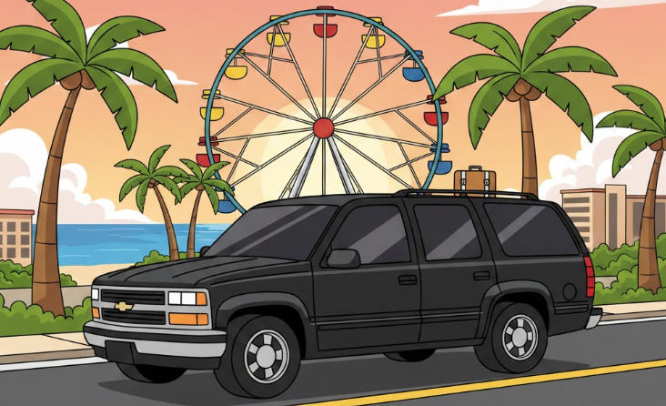 TAXI FROM HOTEL TO CANCUN FERRIS WHEEL