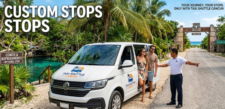 CANCUN TO TULUM TRANSFER WITH STOPS AND TOTAL SAFETY