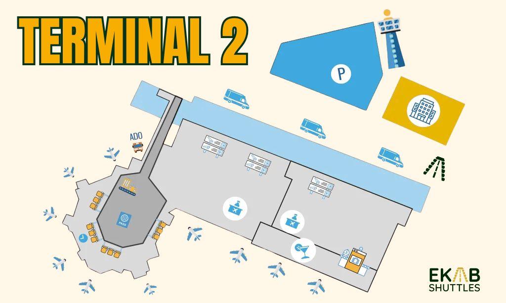 Cancun Airport Terminal 2 Map