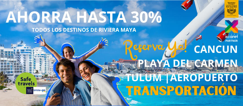 Banner traslado aeropuerto Cancún