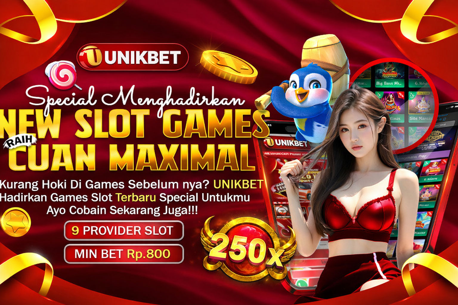 Ilustrasi UNIKBET — tampilan aplikasi