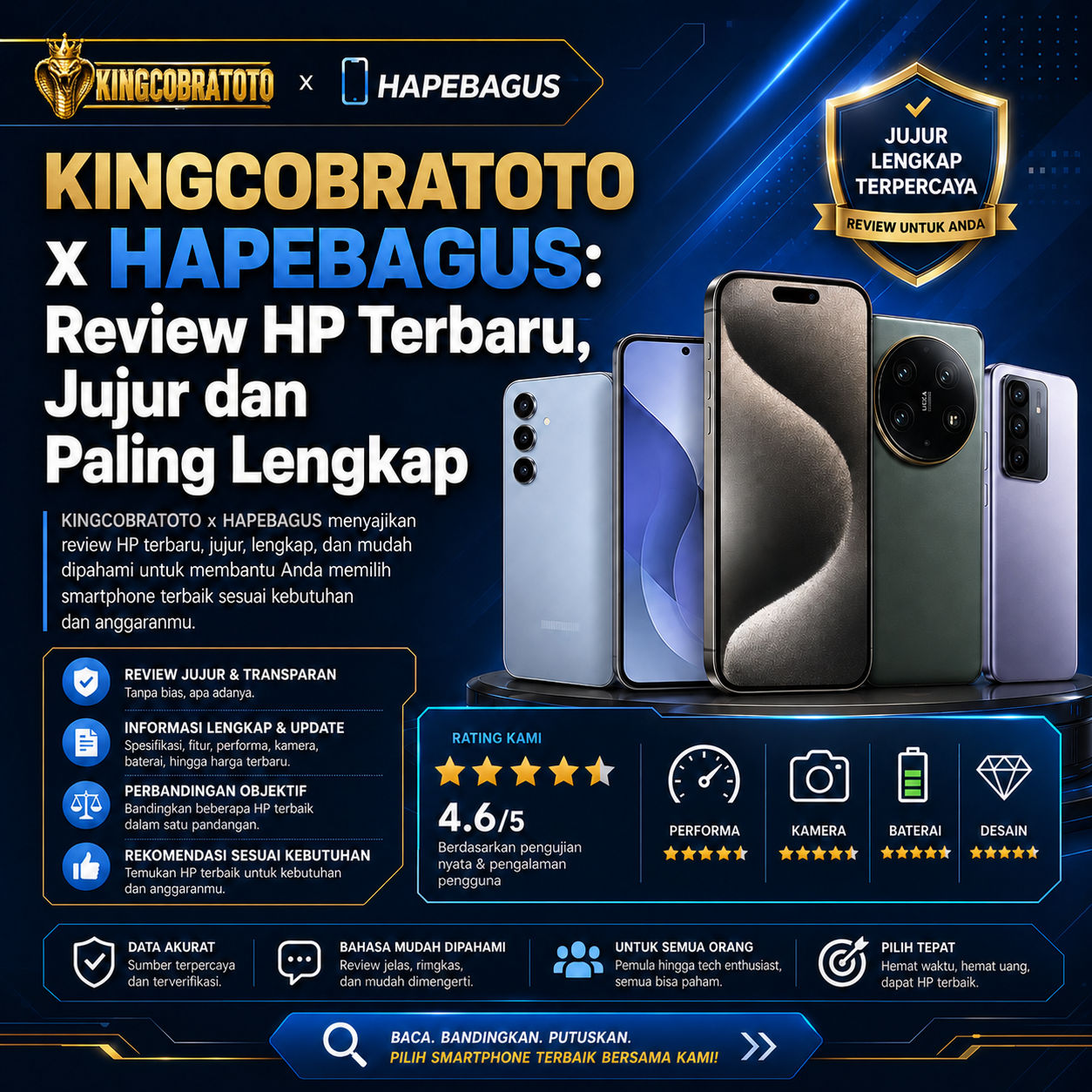 KINGCOBRATOTO x HAPEBAGUS review HP terbaru