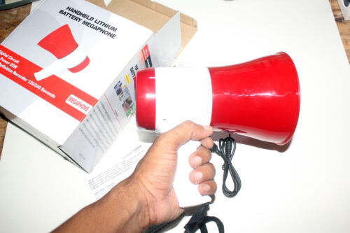 Handheld lithium battery megaphone