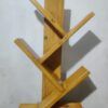 Wooden table bookshelf by hand polished