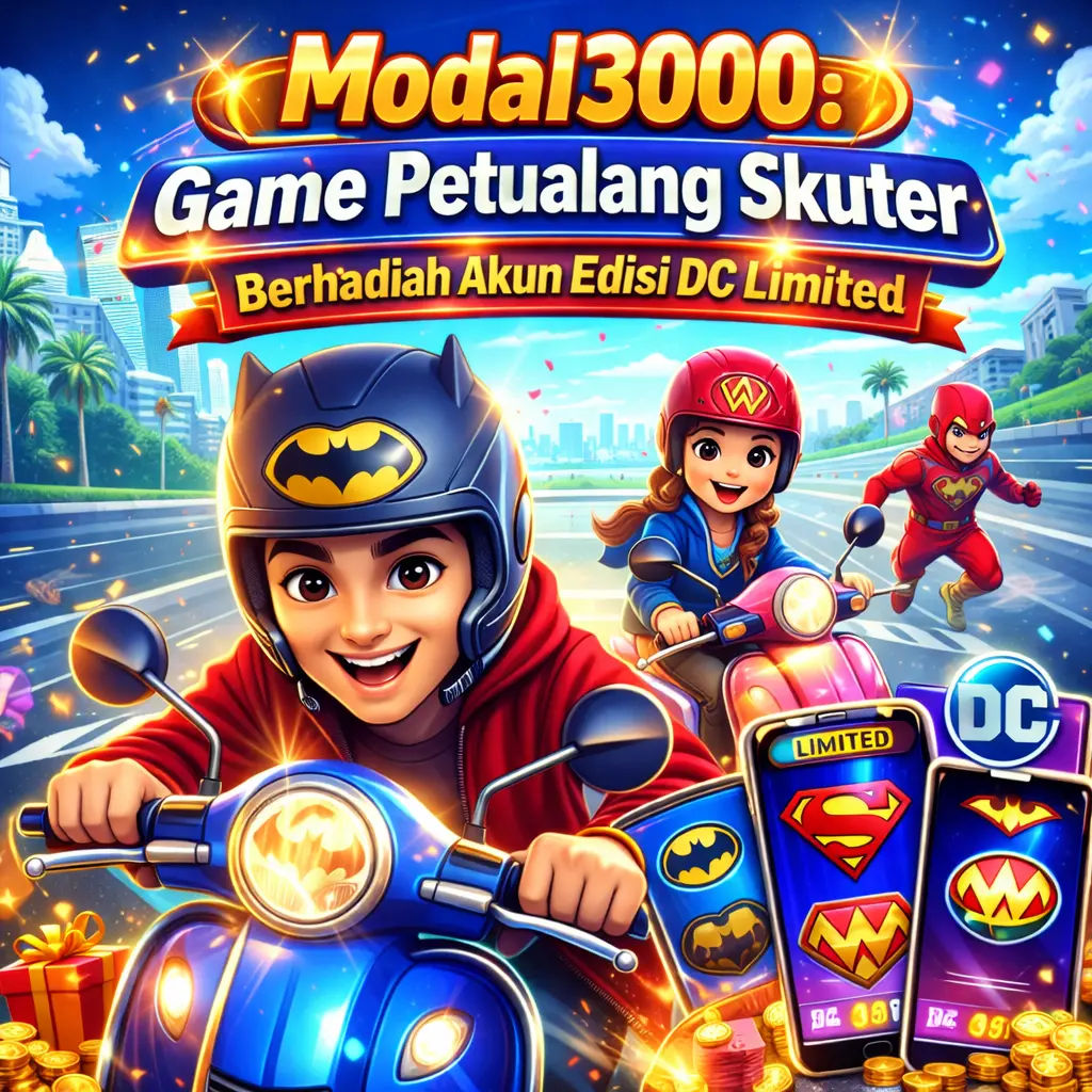 Modal3000: Game Petualang Skuter Berhadiah Akun Edisi DC Limited