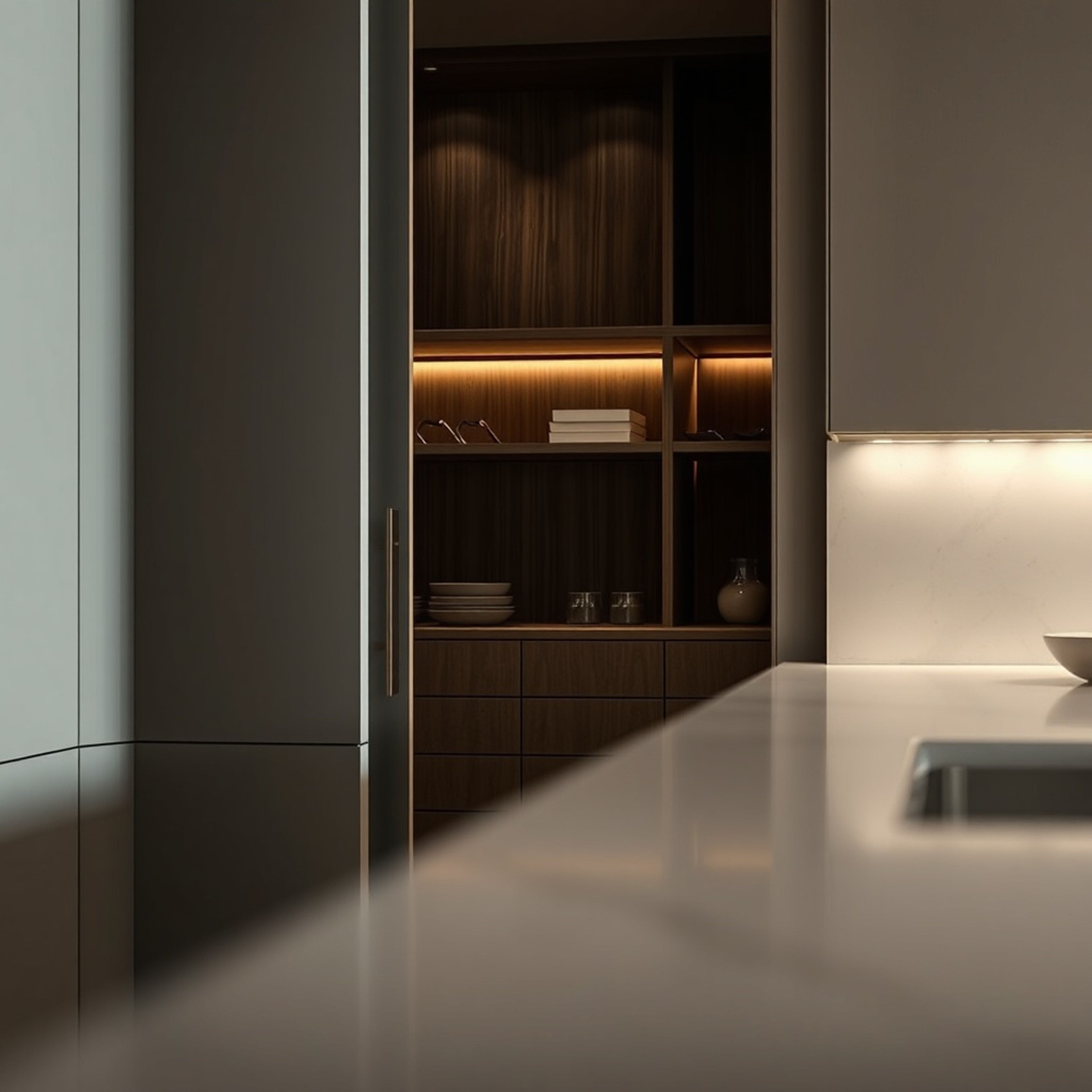 Technische Visualisierung: "Hidden Pantry