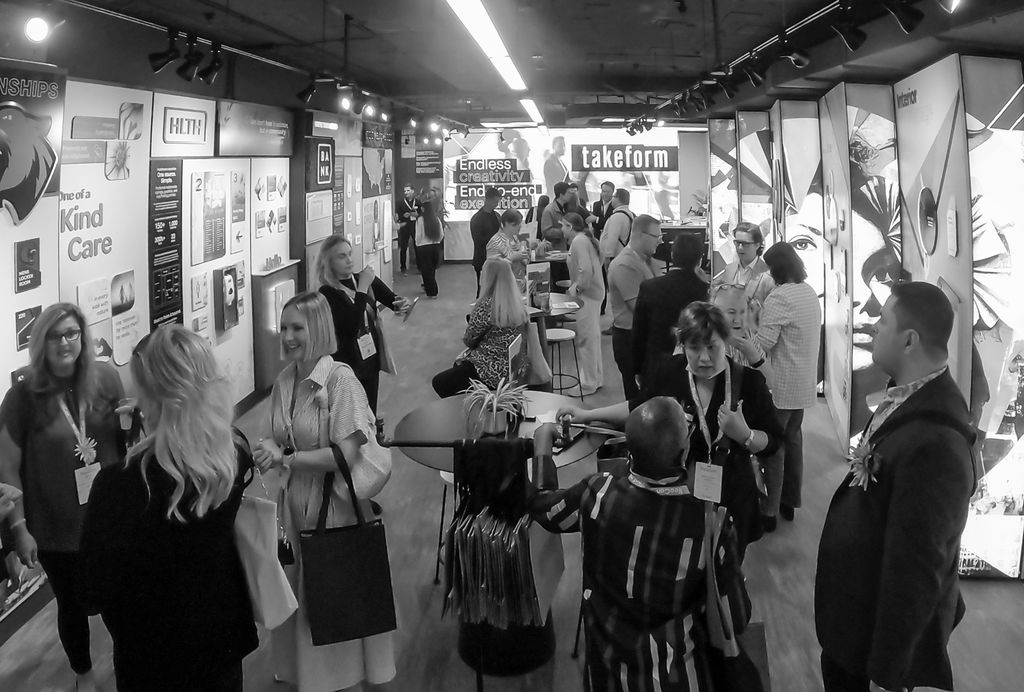 Our Chicago showroom filled with attendees of Neocon tradeshow.