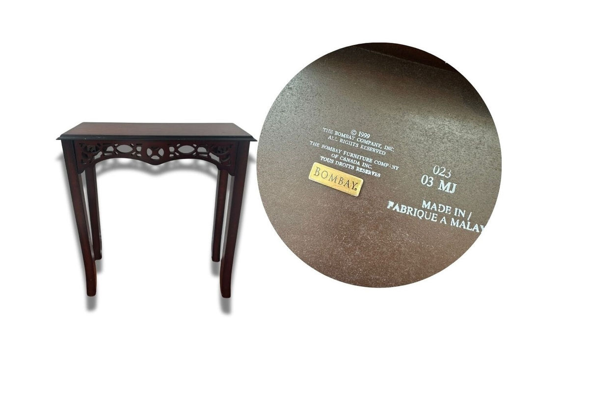 Small Bombay Co. Mahogany Wood Hall/Console Table | Bombay Co