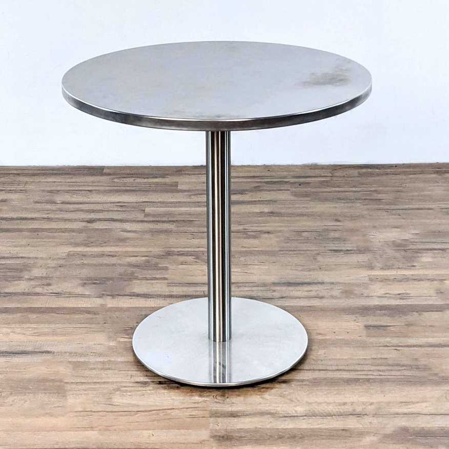 CB2 Watermark Stainless Steel Outdoor Bistro Table - image 0