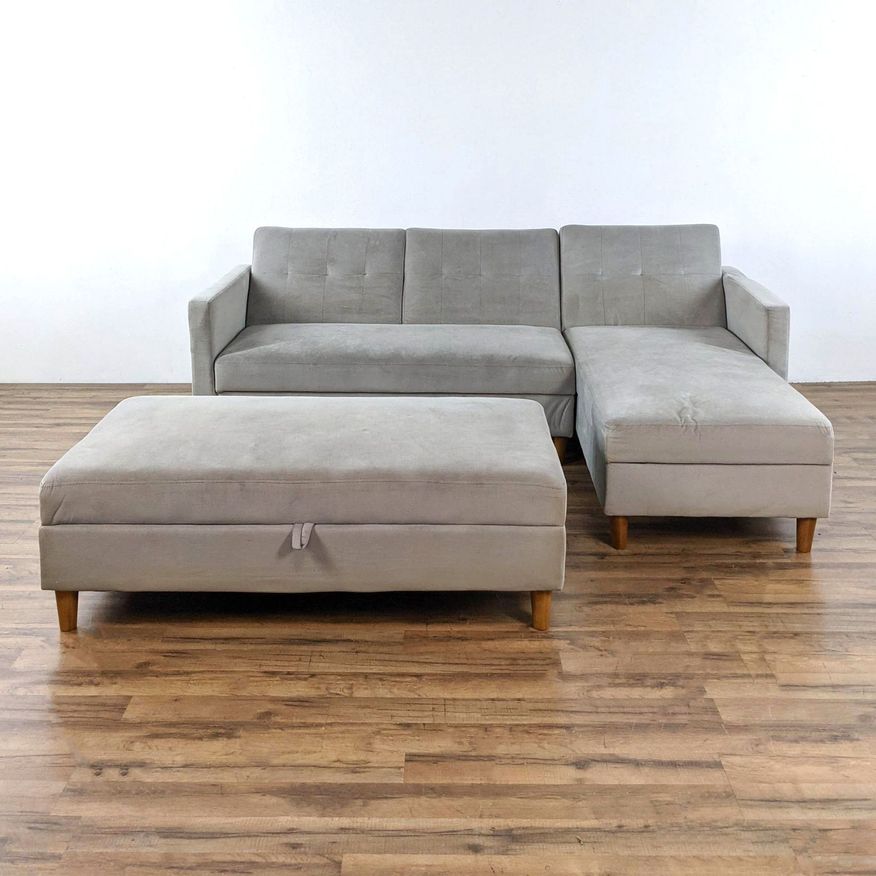 Dorel Home Sleeper Sectional and Ottoman - image 0
