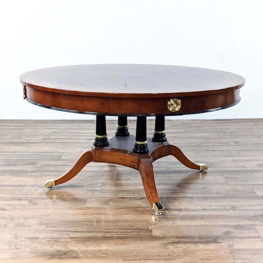 French Empire Style Inlaid Coffee Table - image 0