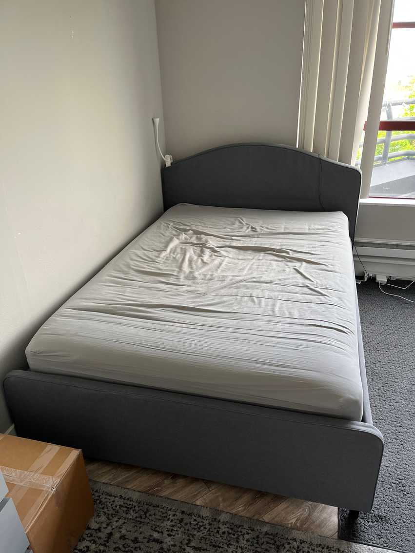 Grey Full-Sized Bed - Ikea Hauga - image 0
