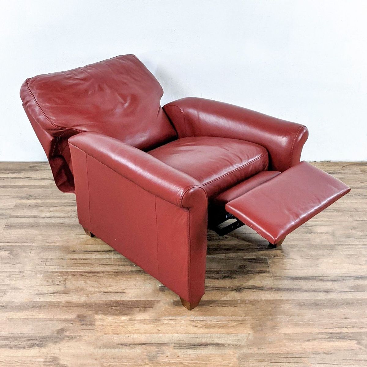 Italsofa Red Leather Recliner