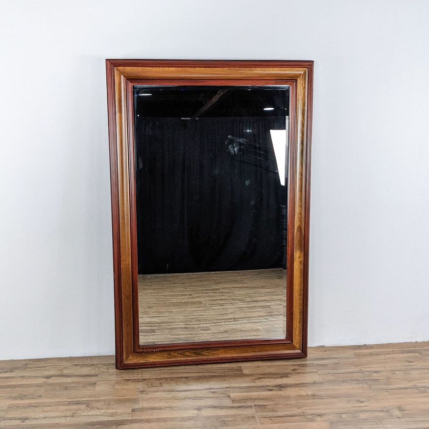 Large Wood Framed Wall Mirror - image 0
