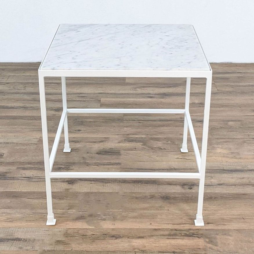 Marble and Metal End Table - image 0