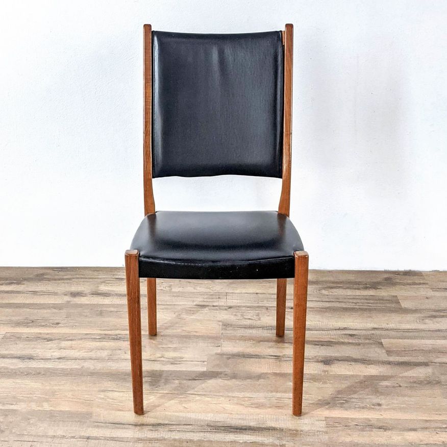 Mid-Century Teak and Leather Dining Chair - image 0