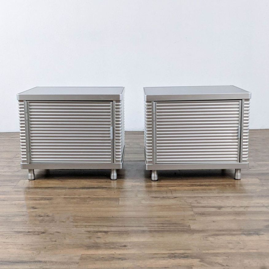 Pair of Ribbed Nightstands/End Tables - image 0