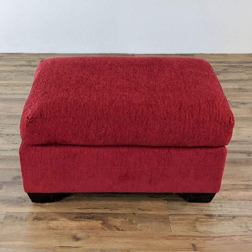 Red Upholstered Ottoman - image 0