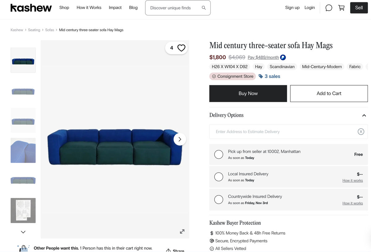 Startups shutting down, Kashew used furniture is doing great though!