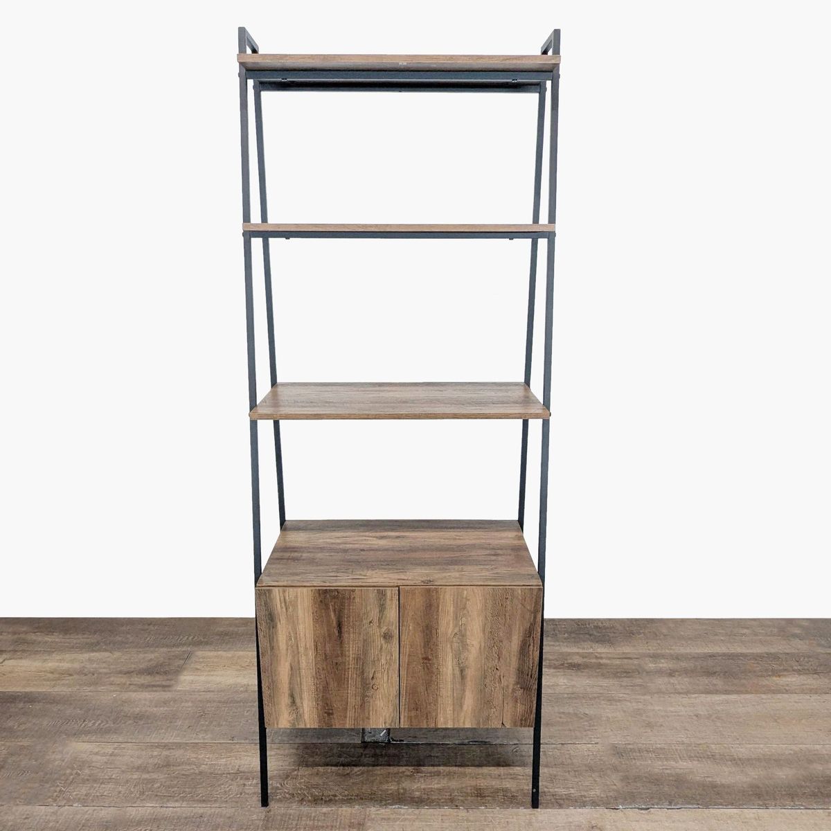 Walker Edison Urban Industrial 4-Shelf Ladder Bookcase - Thumbnail 2