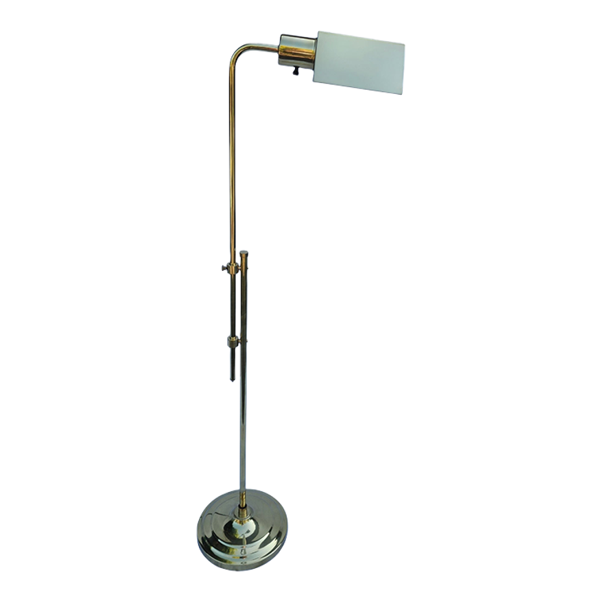 Vintage Adjustable Brass Pharmacy Lamp With Round Base - image 0