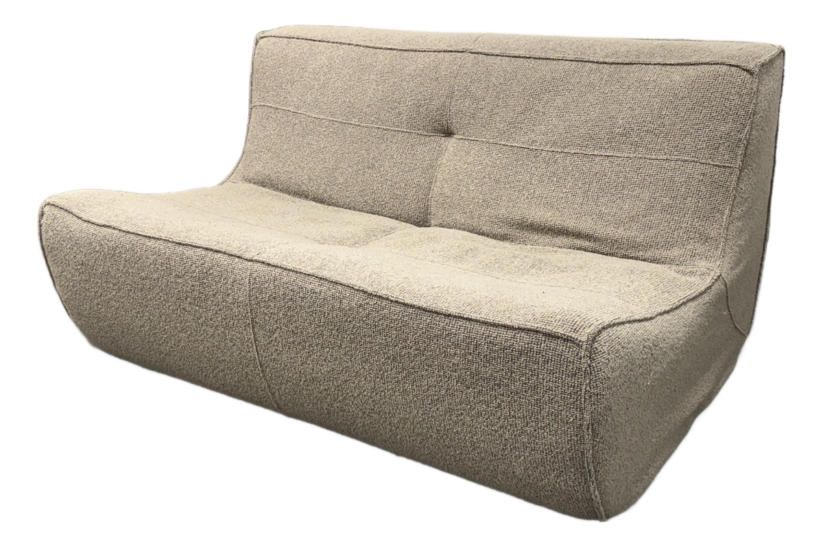 DellaRobbia Rosen Armless Loveseat in Alton-Flurry Upholstery Kashew