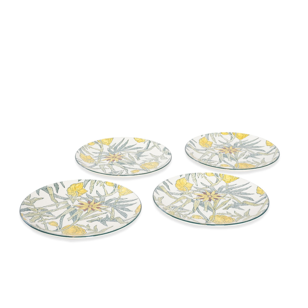 Rare Tiffany & Co. 'Yellow Flowers' Salad Plates, Set of 4 - $195