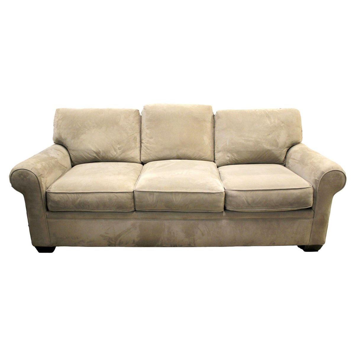 Drexel Heritage Taupe Microfiber Sofa | Drexel Heritage - $722