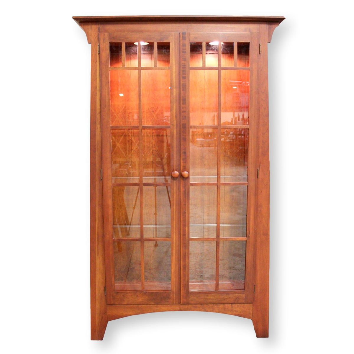 Ethan Allen 'American Impressions' Cherry Glass Door Curio Cabinet